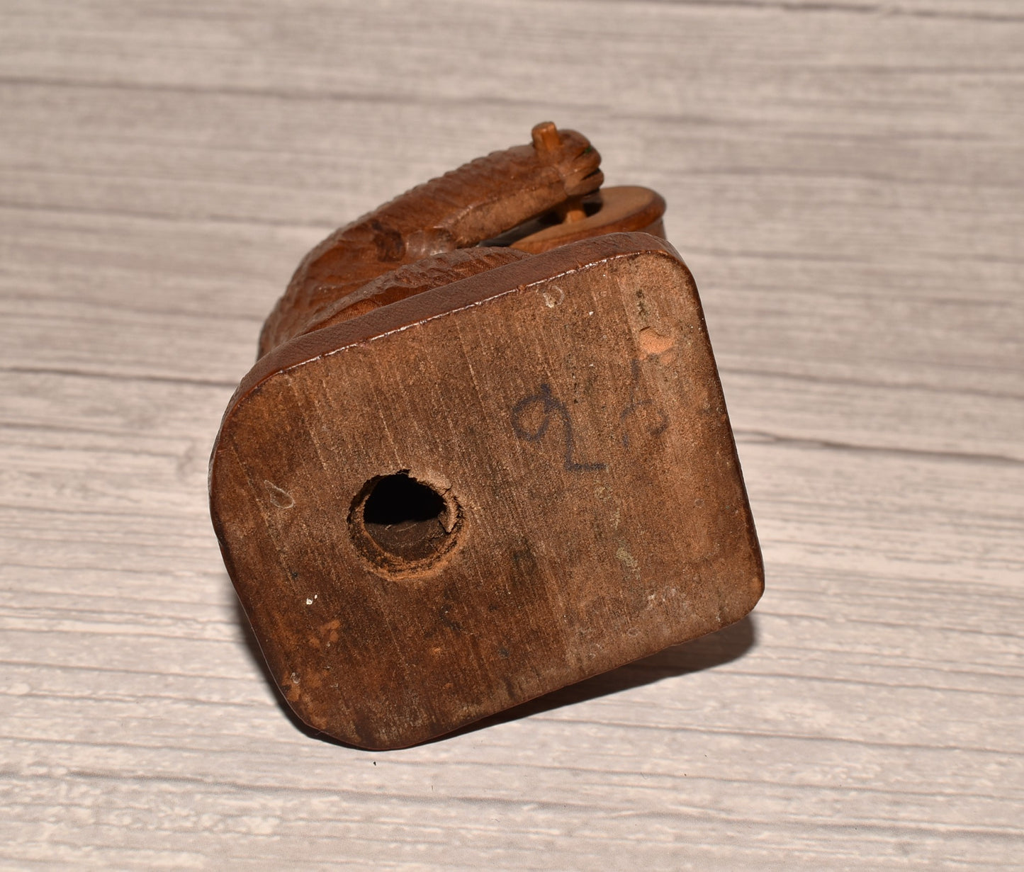 Carved Bear Thread Holder - Beautiful Victorian Black Forest Spool Reel Novelty Grand Tour
