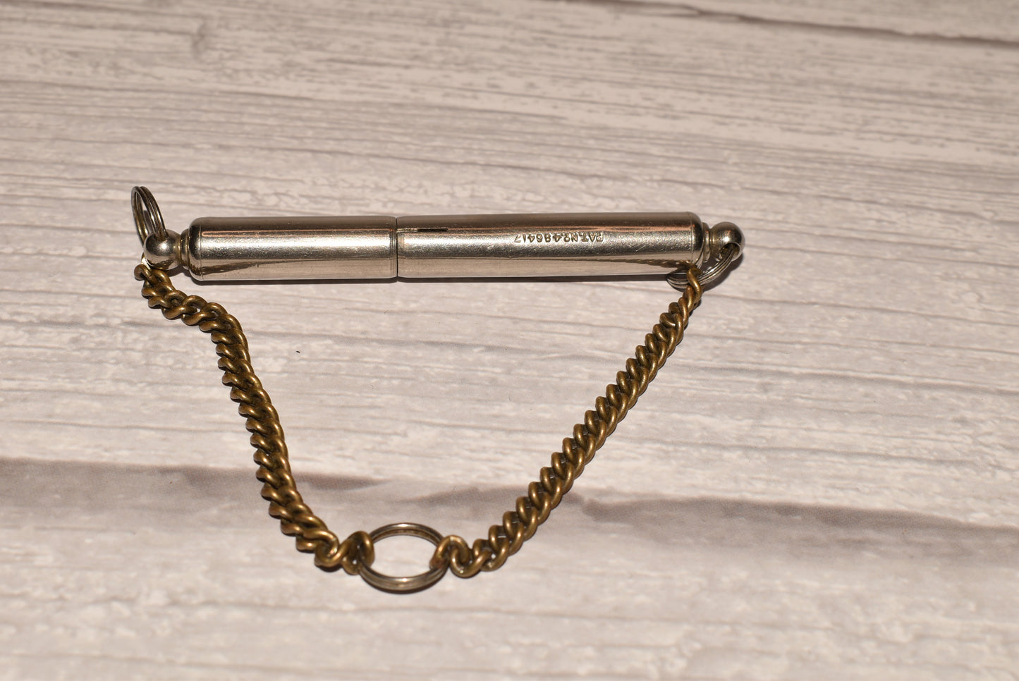 Antique Acme Whistle - Wonderful Patented Cased Sports/Hunting Whistle with Chain