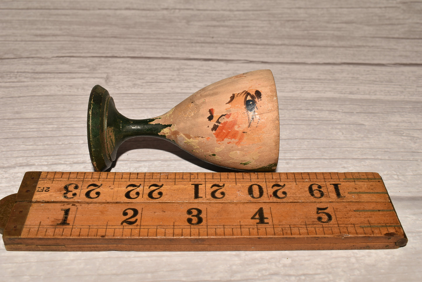 Victorian Egg Cup - Gorgeous Shabby Painted Eye Decorator Piece