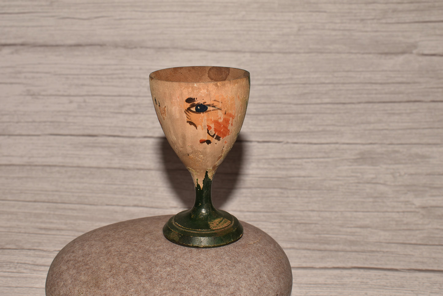 Victorian Egg Cup - Gorgeous Shabby Painted Eye Decorator Piece
