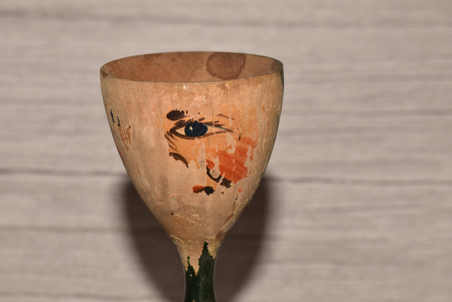 Victorian Egg Cup - Gorgeous Shabby Painted Eye Decorator Piece