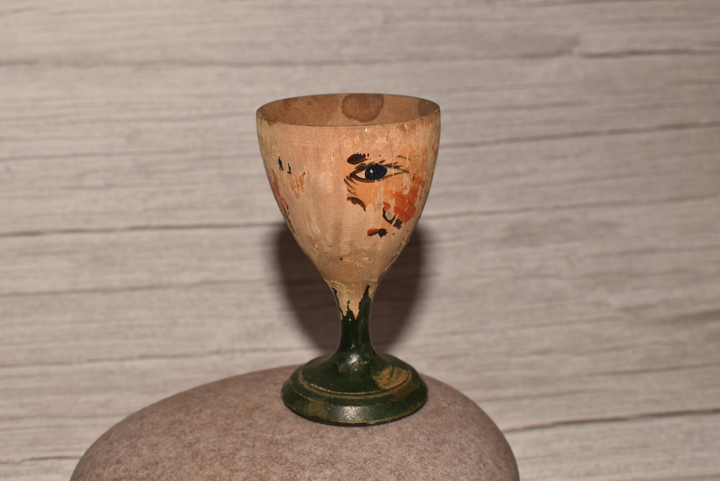Victorian Egg Cup - Gorgeous Shabby Painted Eye Decorator Piece