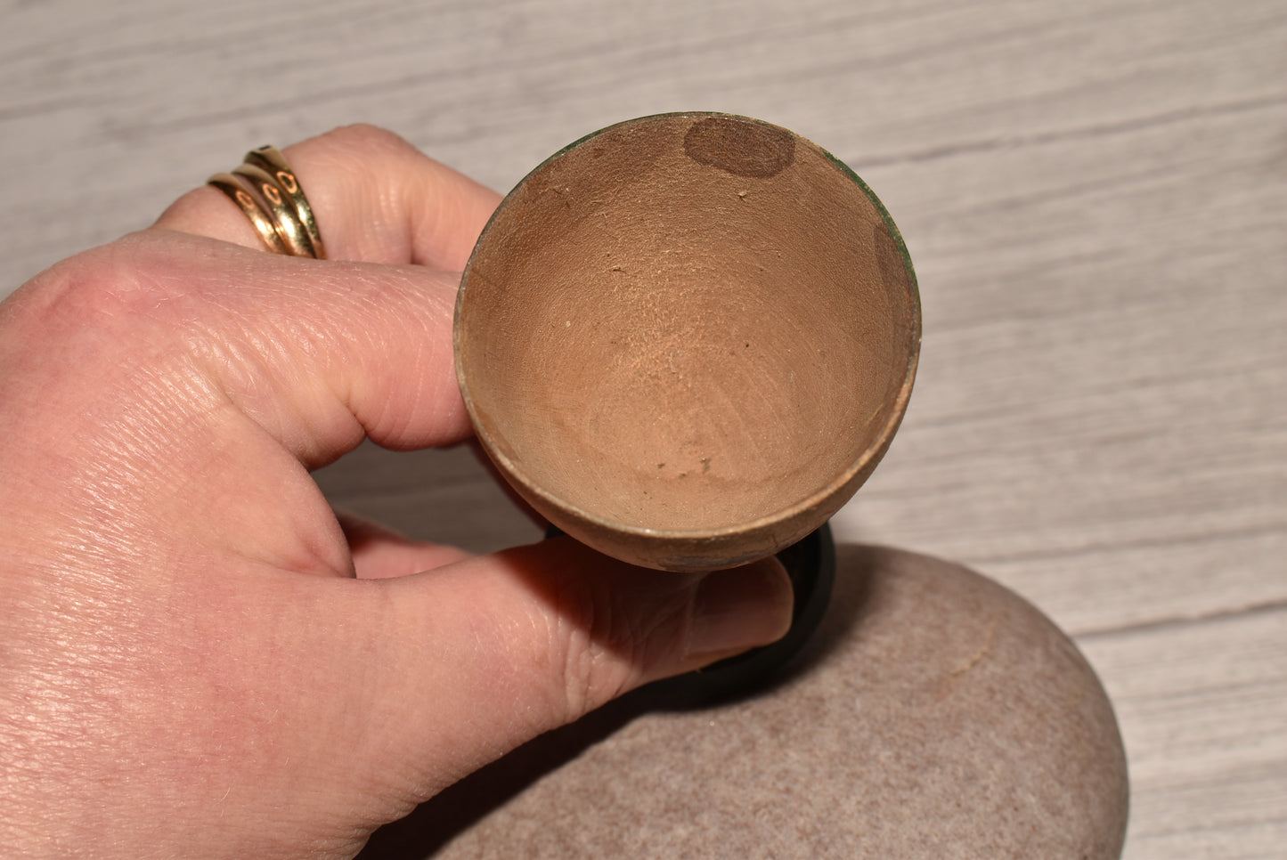 Victorian Egg Cup - Gorgeous Shabby Painted Eye Decorator Piece