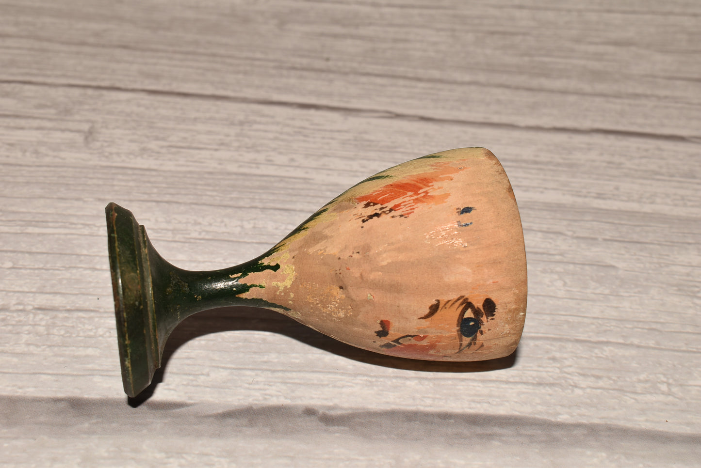 Victorian Egg Cup - Gorgeous Shabby Painted Eye Decorator Piece