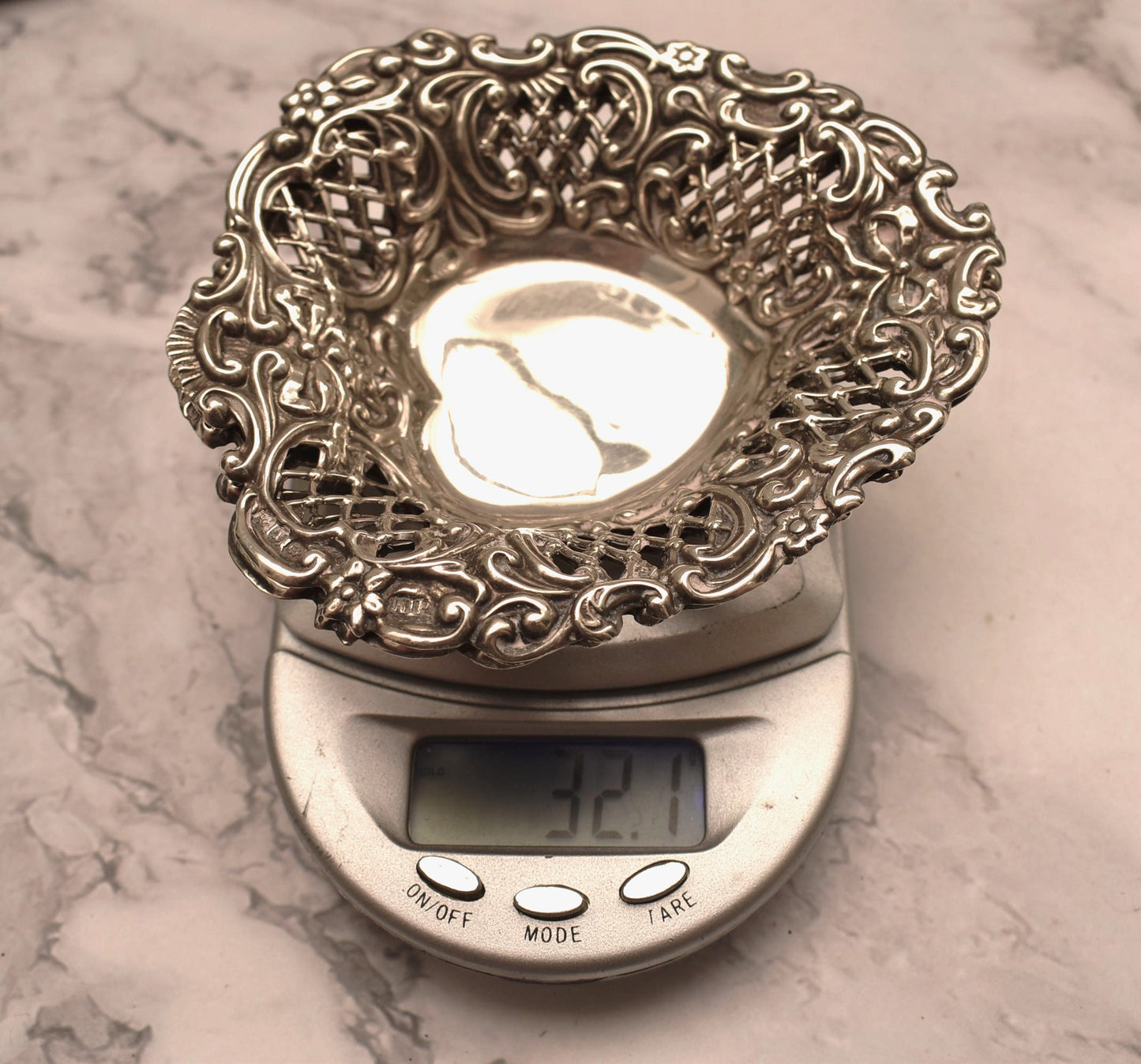 Pair of Silver Victorian Dishes - Stunning Heart Shaped 1897 Henry Matthews Bon Bon Trays