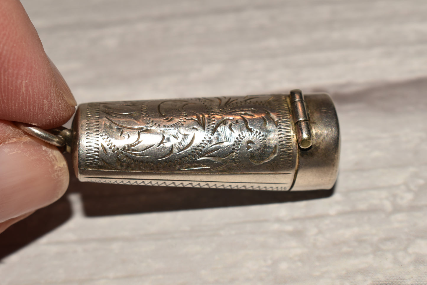 Antique Silver Needle Case - Gorgeous Edwardian 1911 Hallmarked Lidded Case for Cheroot/Chatelaine