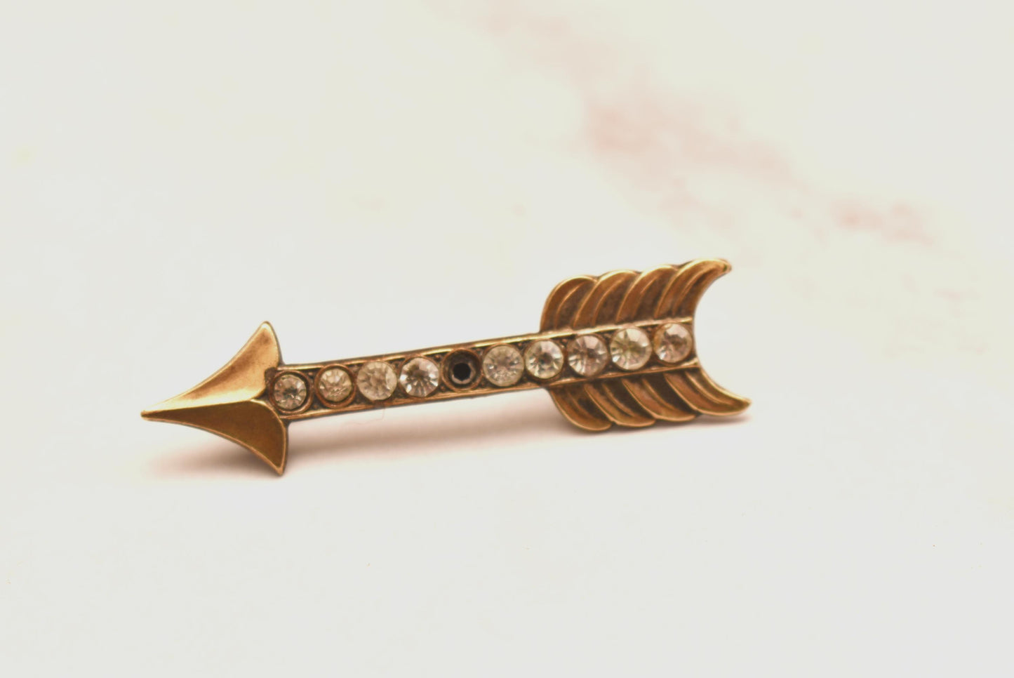 Antique Arrow Brooch - Gorgeous Late Victorian Paste Stone