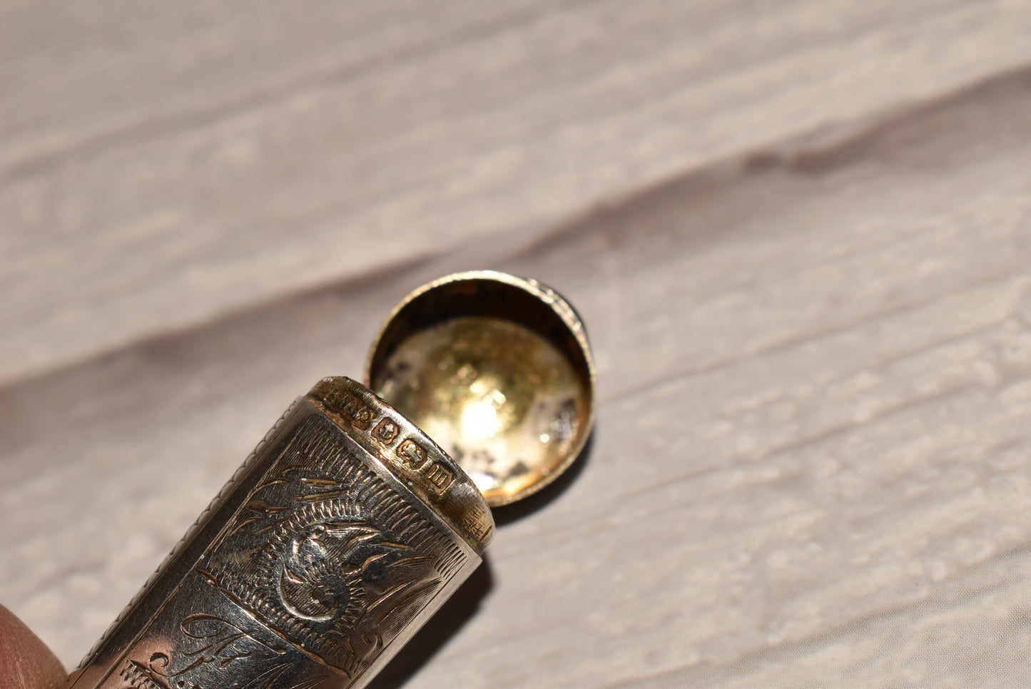 Antique Silver Needle Case - Gorgeous Edwardian 1911 Hallmarked Lidded Case for Cheroot/Chatelaine