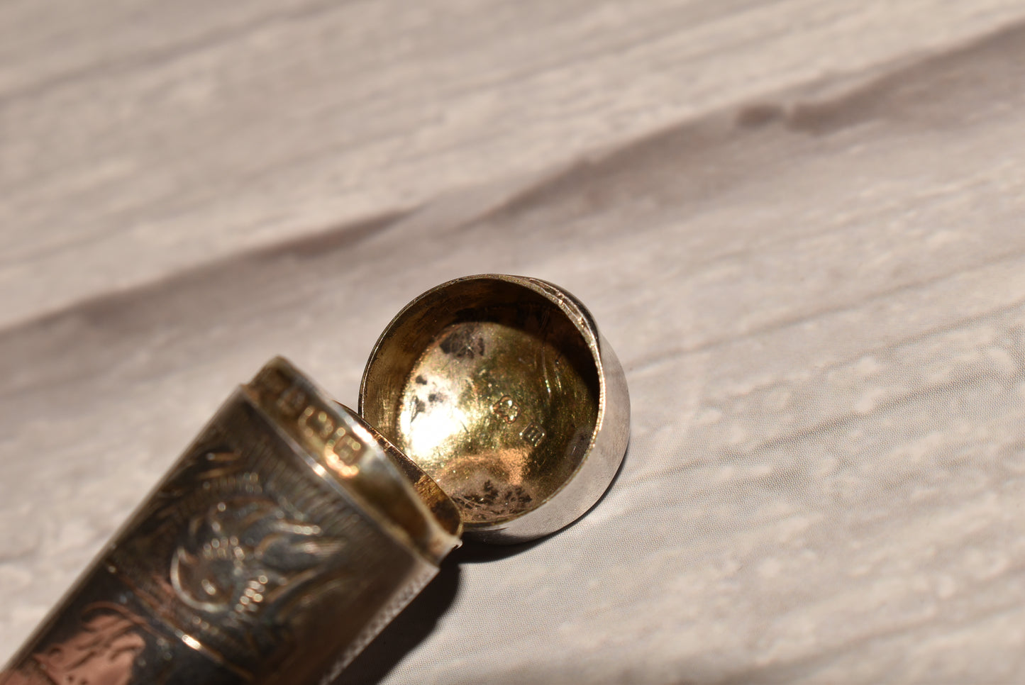 Antique Silver Needle Case - Gorgeous Edwardian 1911 Hallmarked Lidded Case for Cheroot/Chatelaine