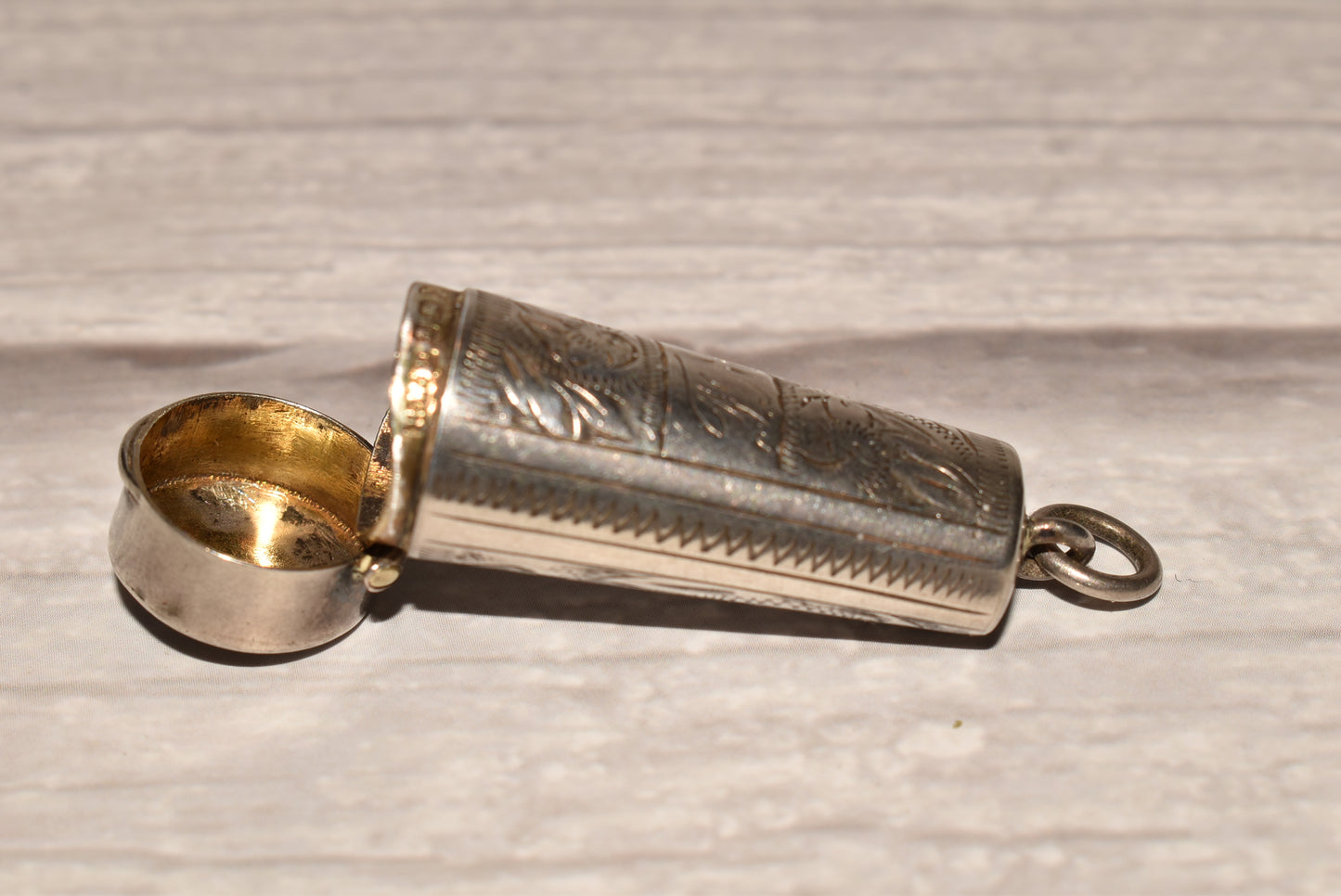 Antique Silver Needle Case - Gorgeous Edwardian 1911 Hallmarked Lidded Case for Cheroot/Chatelaine