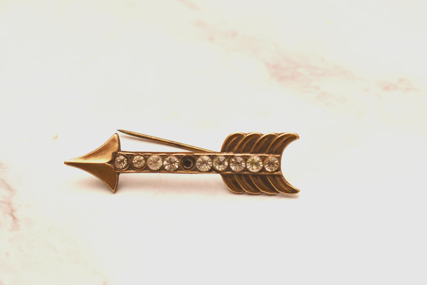 Antique Arrow Brooch - Gorgeous Late Victorian Paste Stone