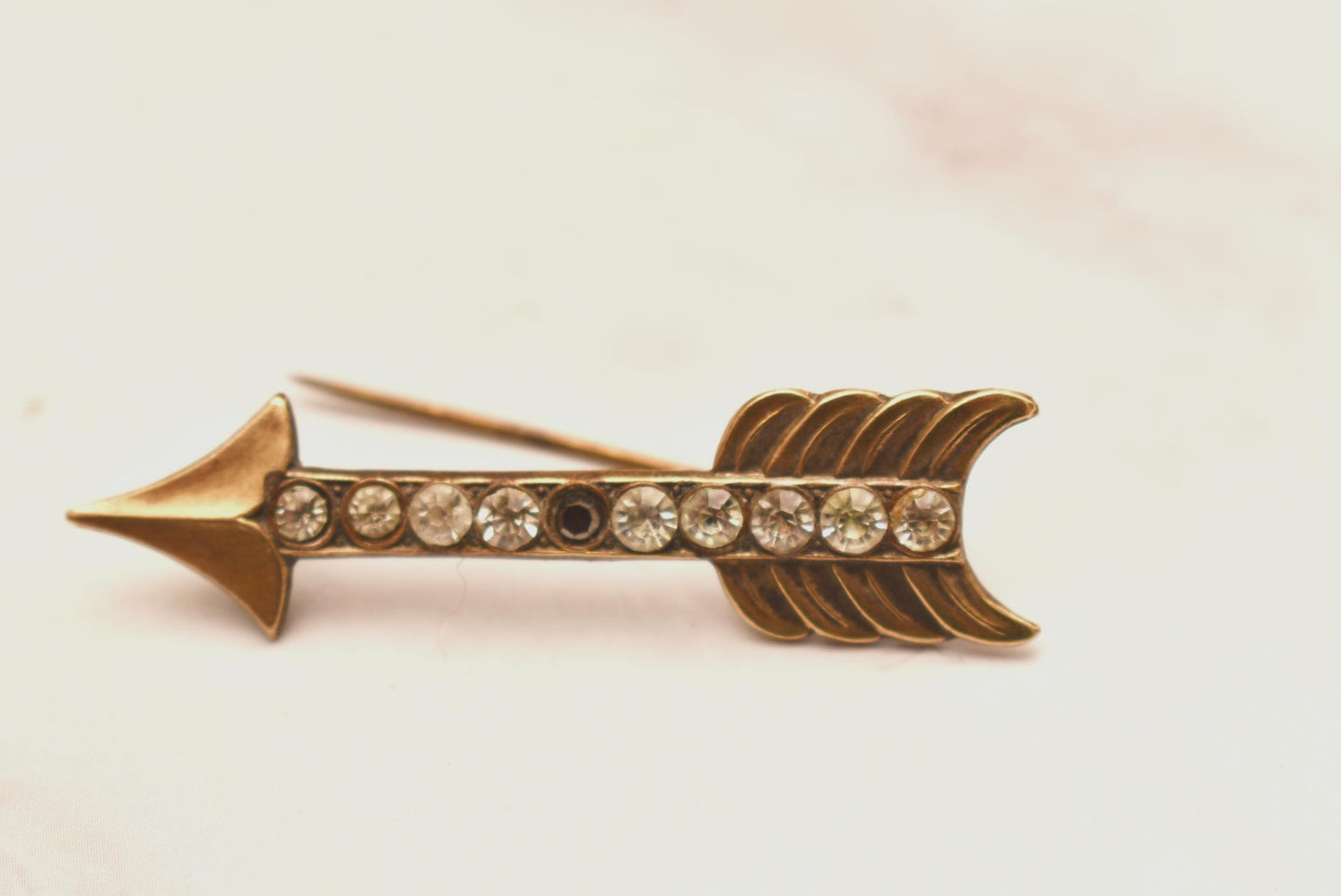 Antique Arrow Brooch - Gorgeous Late Victorian Paste Stone