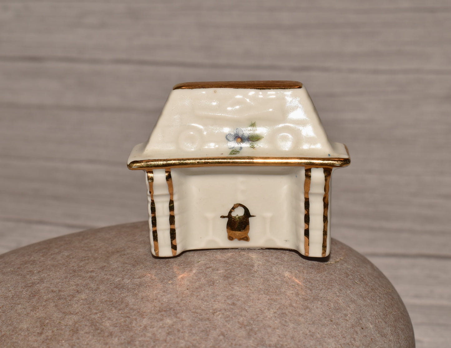 Limoges Doll House Furniture - Beautiful French Porcelain Miniature Fireplace