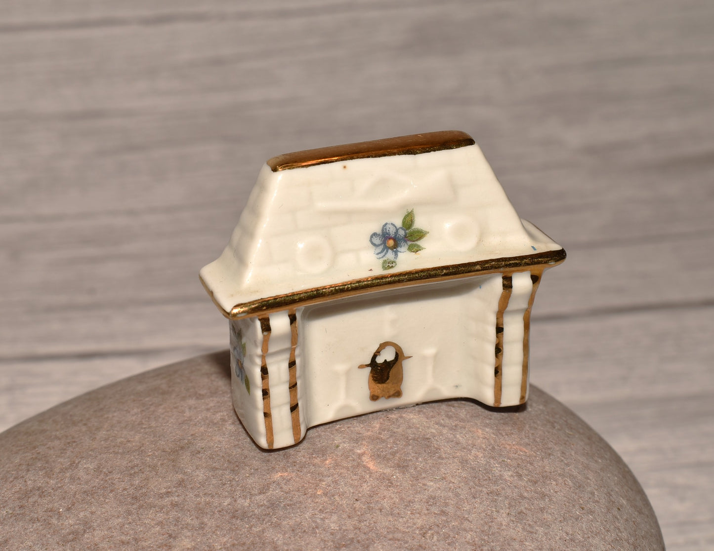Limoges Doll House Furniture - Beautiful French Porcelain Miniature Fireplace