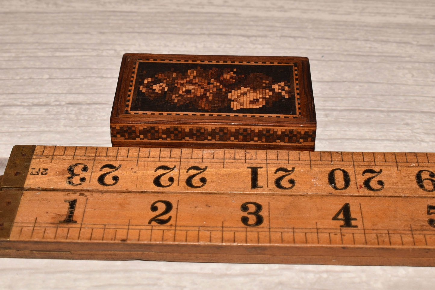 Antique Tunbridge Box - Gorgeous Victorian 1878 with Provenance Grand Tour