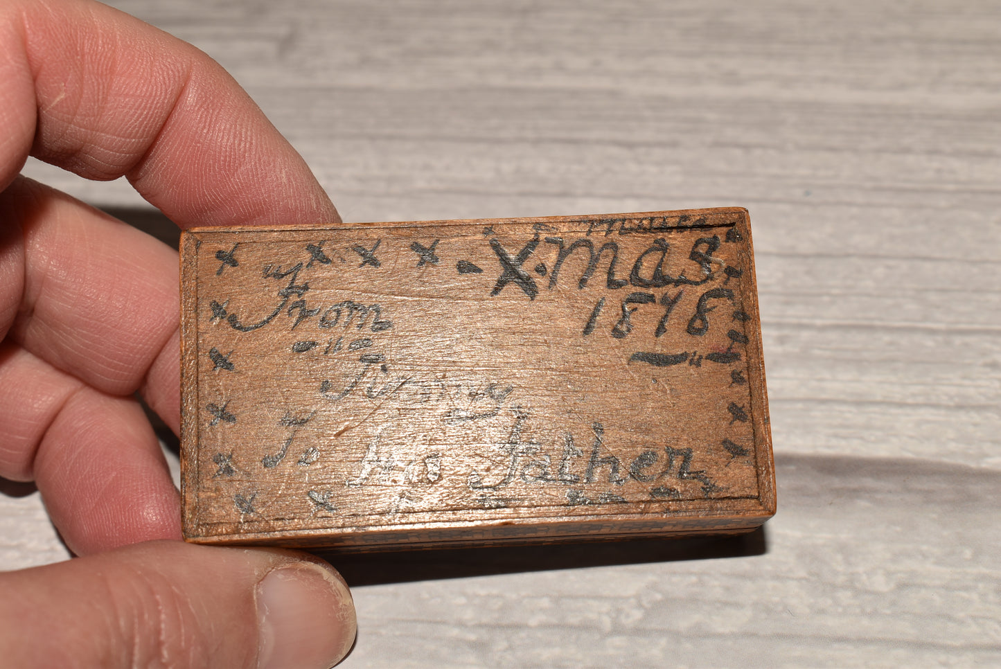 Antique Tunbridge Box - Gorgeous Victorian 1878 with Provenance Grand Tour