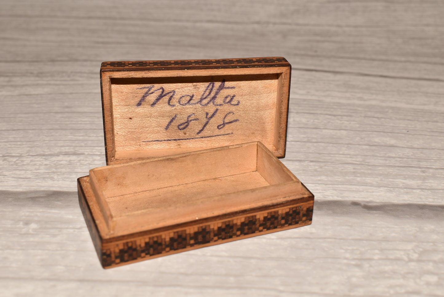 Antique Tunbridge Box - Gorgeous Victorian 1878 with Provenance Grand Tour