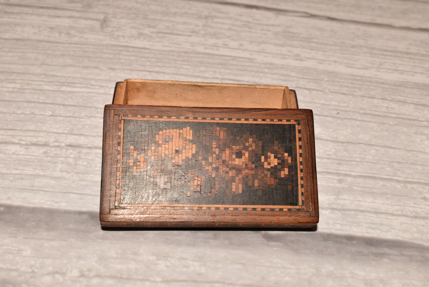 Antique Tunbridge Box - Gorgeous Victorian 1878 with Provenance Grand Tour