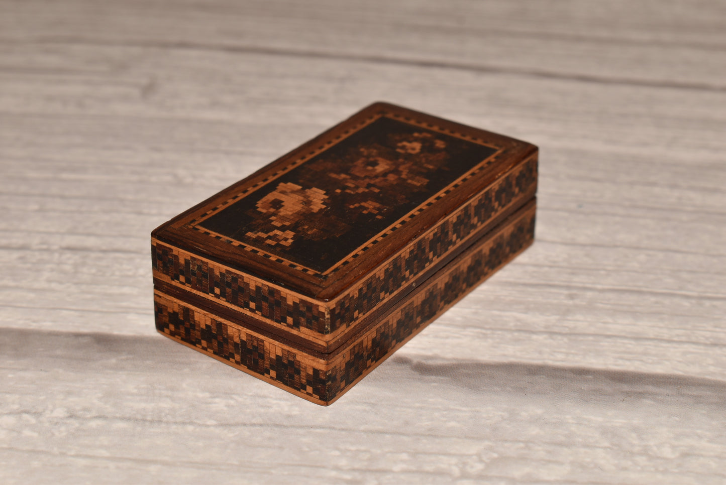 Antique Tunbridge Box - Gorgeous Victorian 1878 with Provenance Grand Tour