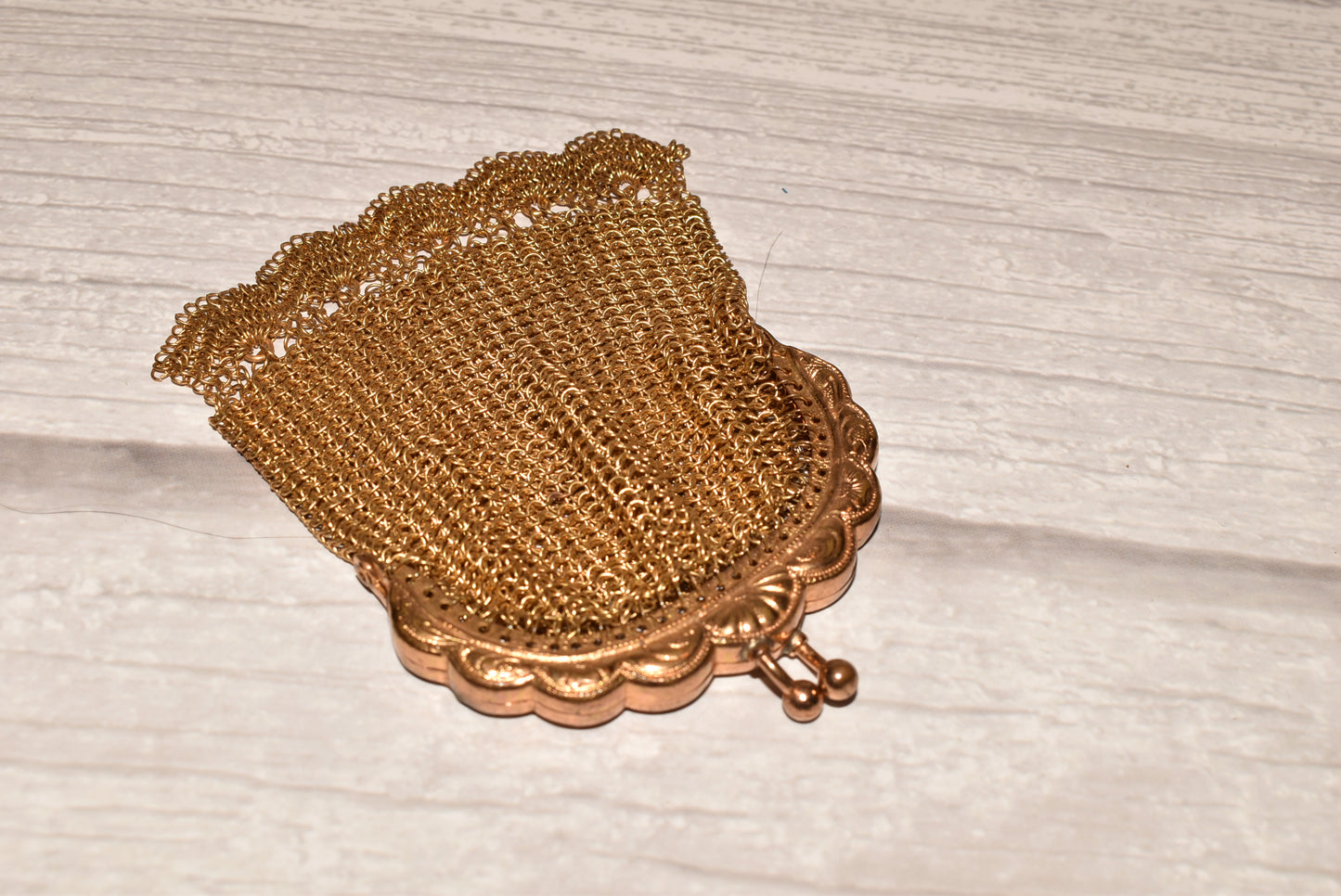 Victorian Gilt Mesh Purse - Beautiful Antique Chain Mail Coin Purse