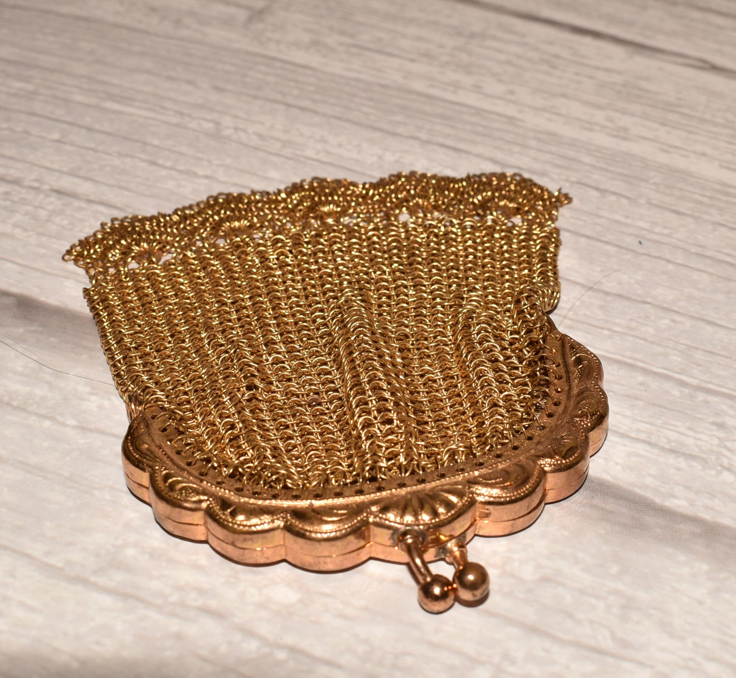 Victorian Gilt Mesh Purse - Beautiful Antique Chain Mail Coin Purse
