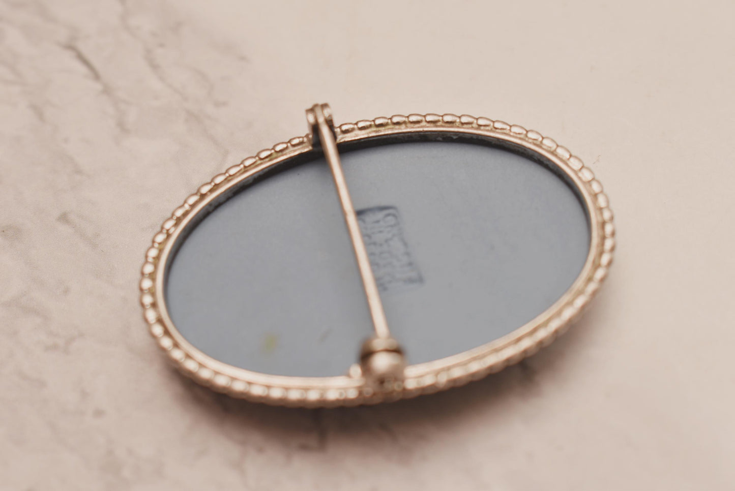 Wedgwood Silver Brooch - Gorgeous Hallmarked Dancing Muse Jasper Ware Cameo 1975