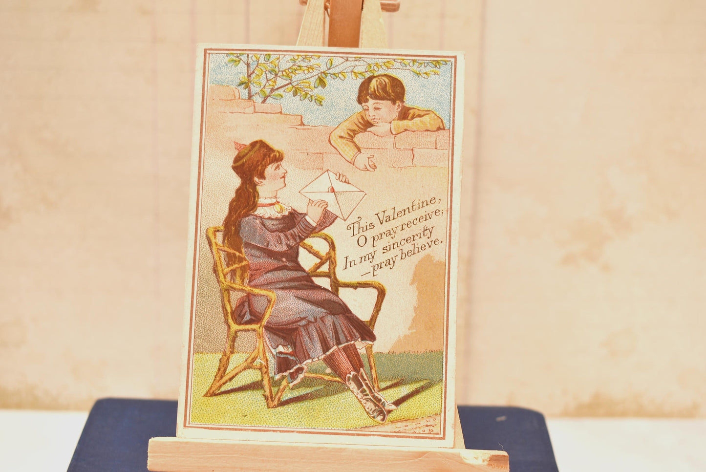 Antique Victorian Valentine Card - Gorgeous Original Romantic Gift