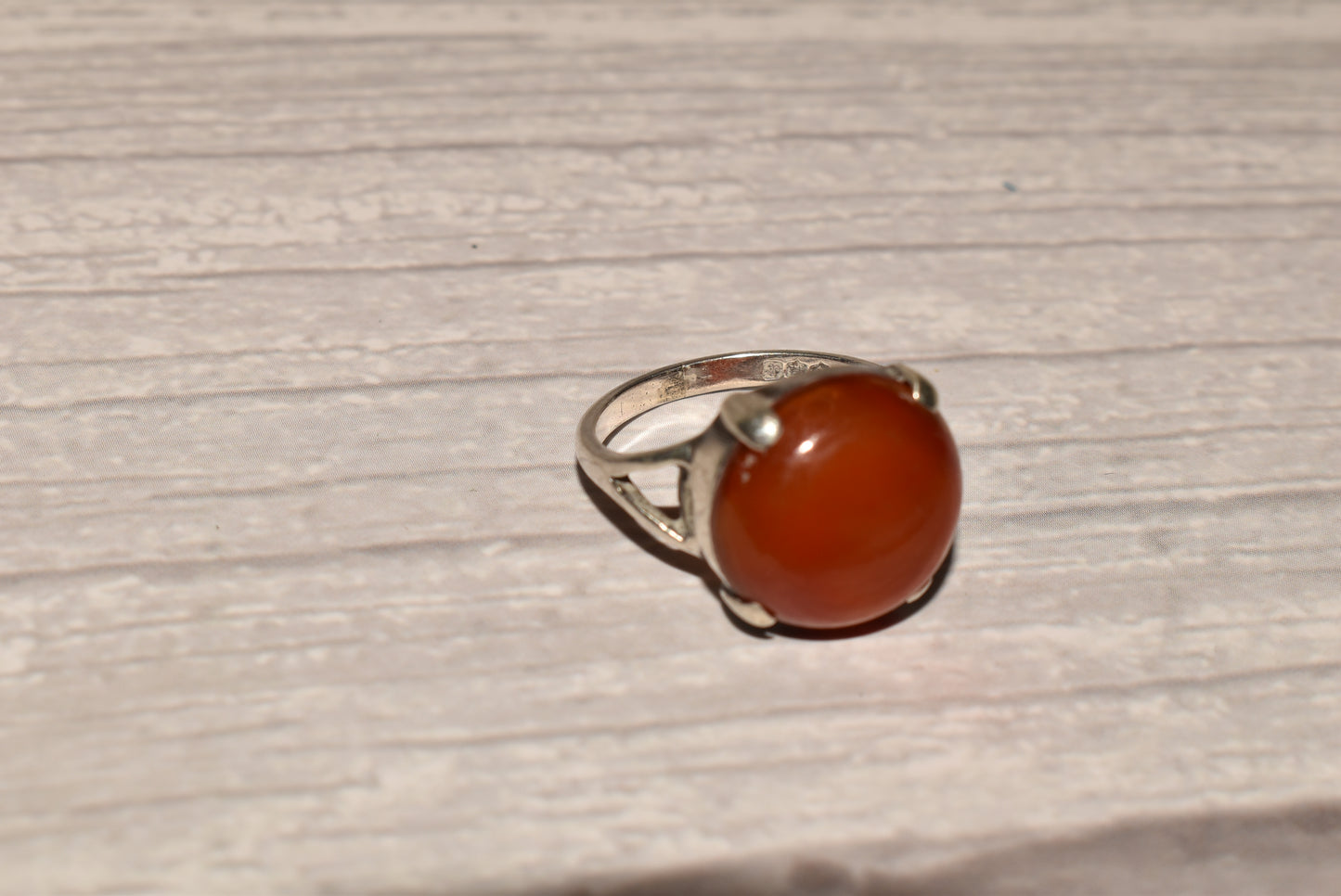 Silver Carnelian Ring - Gorgeous 1962 Thomas Kerr Ebbutt Edinburgh Silver Size Q