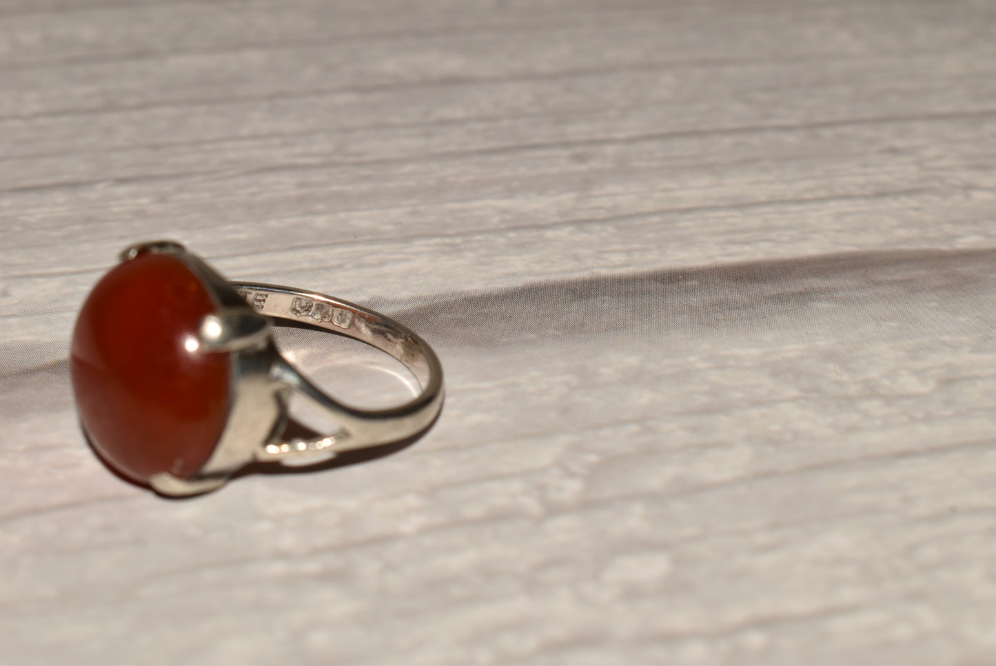 Silver Carnelian Ring - Gorgeous 1962 Thomas Kerr Ebbutt Edinburgh Silver Size Q