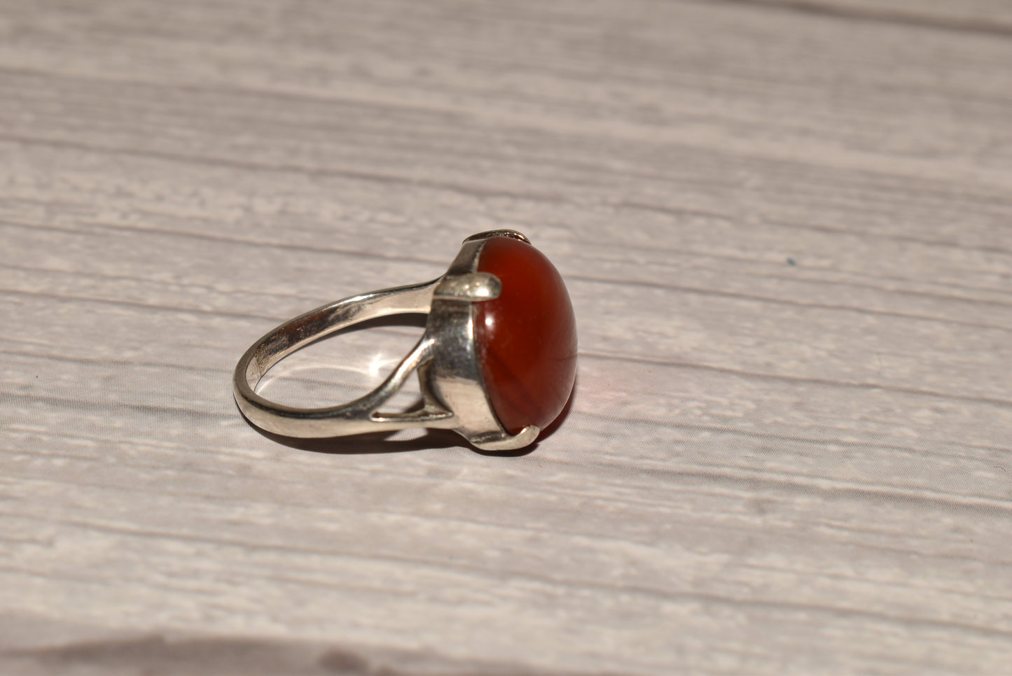 Silver Carnelian Ring - Gorgeous 1962 Thomas Kerr Ebbutt Edinburgh Silver Size Q