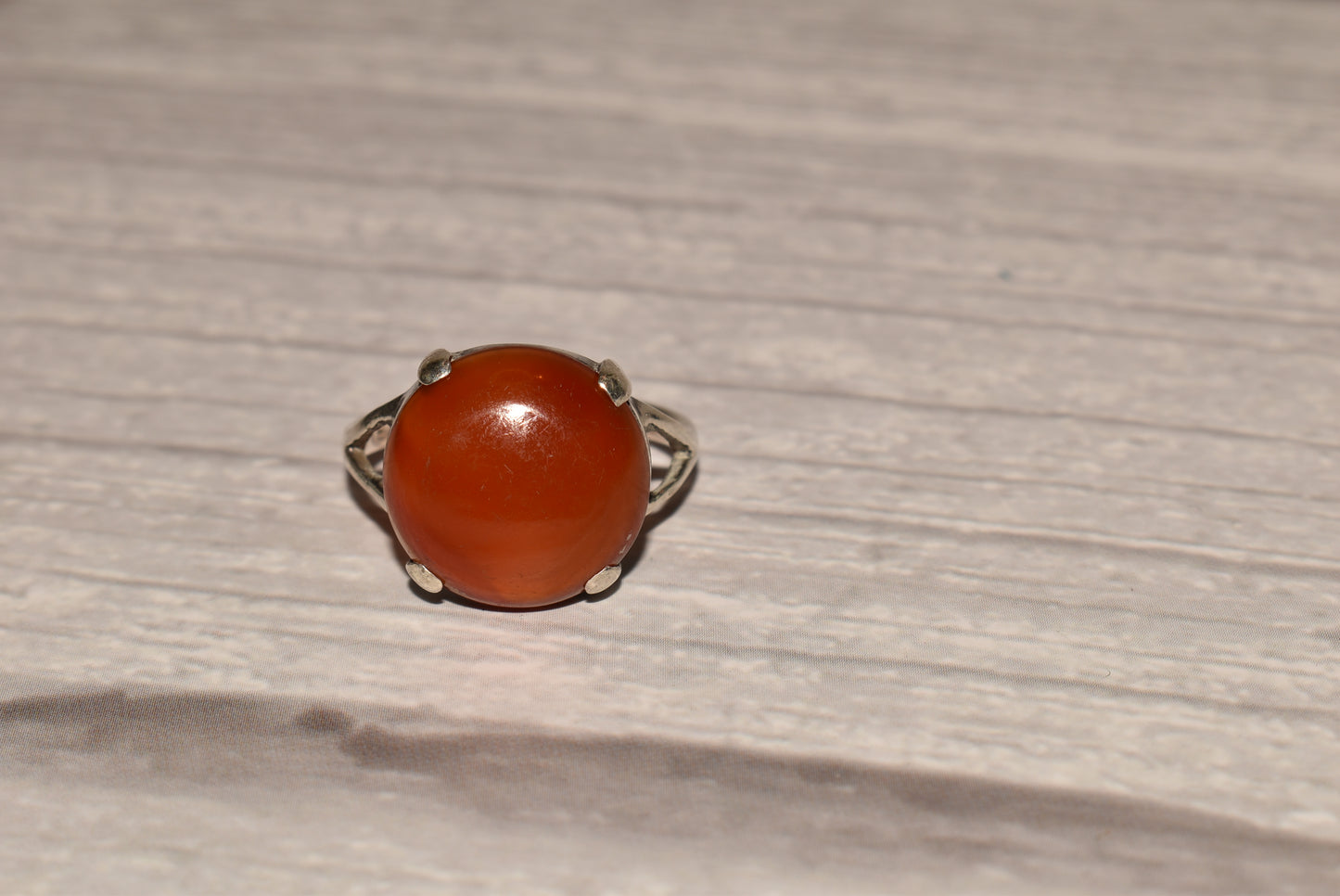Silver Carnelian Ring - Gorgeous 1962 Thomas Kerr Ebbutt Edinburgh Silver Size Q