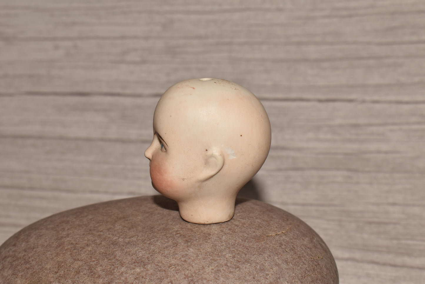 Victorian Doll Head - Beautiful Porcelain Head with Blue Eyes