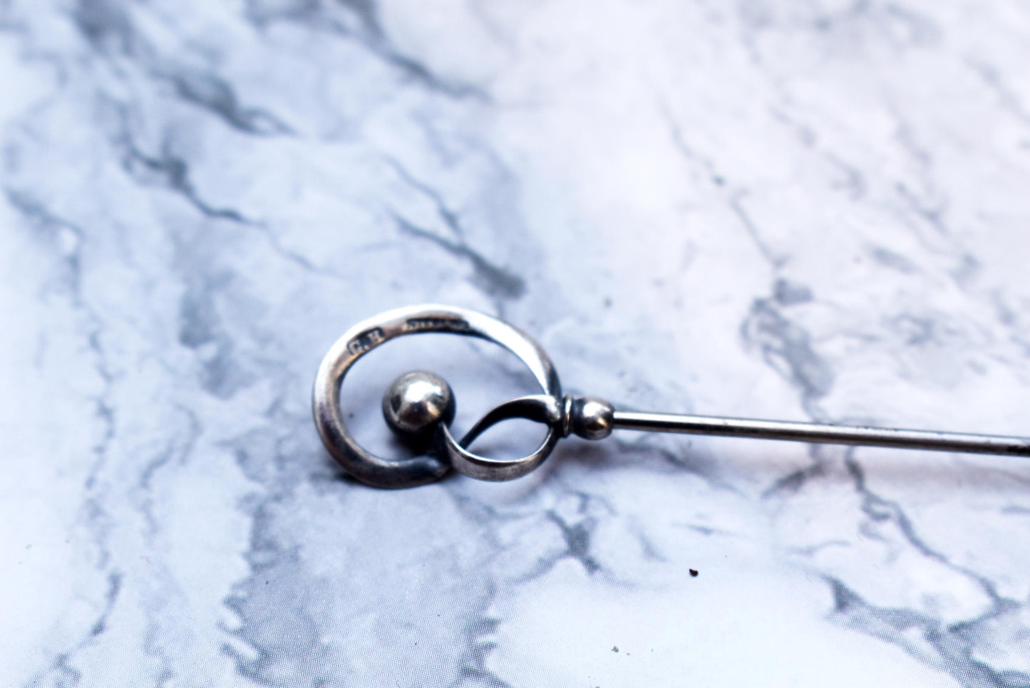 Antique Charles Horner Hat Pin - Gorgeous Large Art Nouveau Design Edwardian Accessory