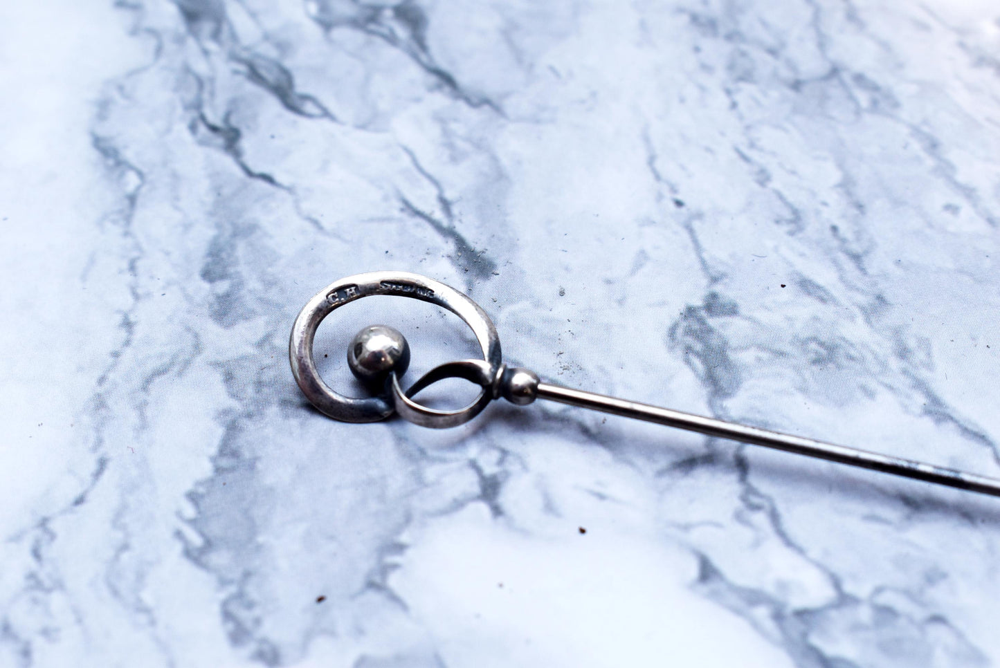 Antique Charles Horner Hat Pin - Gorgeous Large Art Nouveau Design Edwardian Accessory