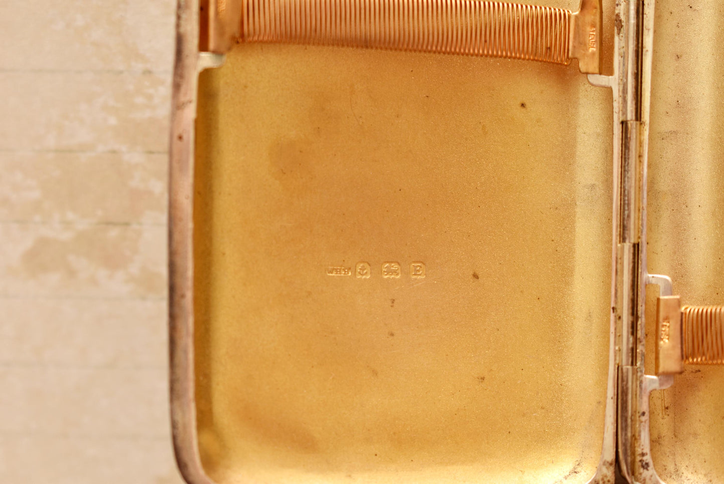 Solid Silver Cigarette Case - Gorgeous Antique Hallmarked 1929 Etched Pocket Case