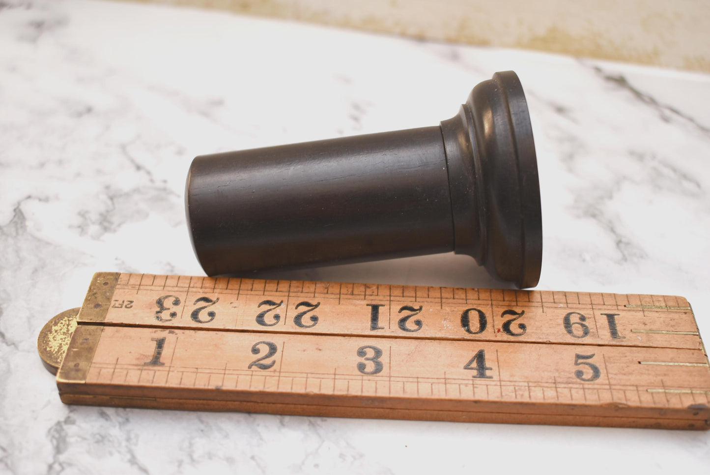 Victorian Ebony Hat Pin Holder - Beautiful Black Wood Lady's Dressing Table Accessory