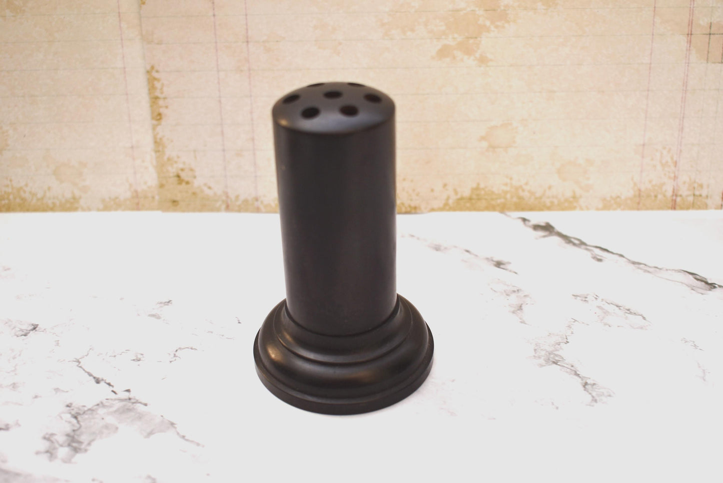 Victorian Ebony Hat Pin Holder - Beautiful Black Wood Lady's Dressing Table Accessory