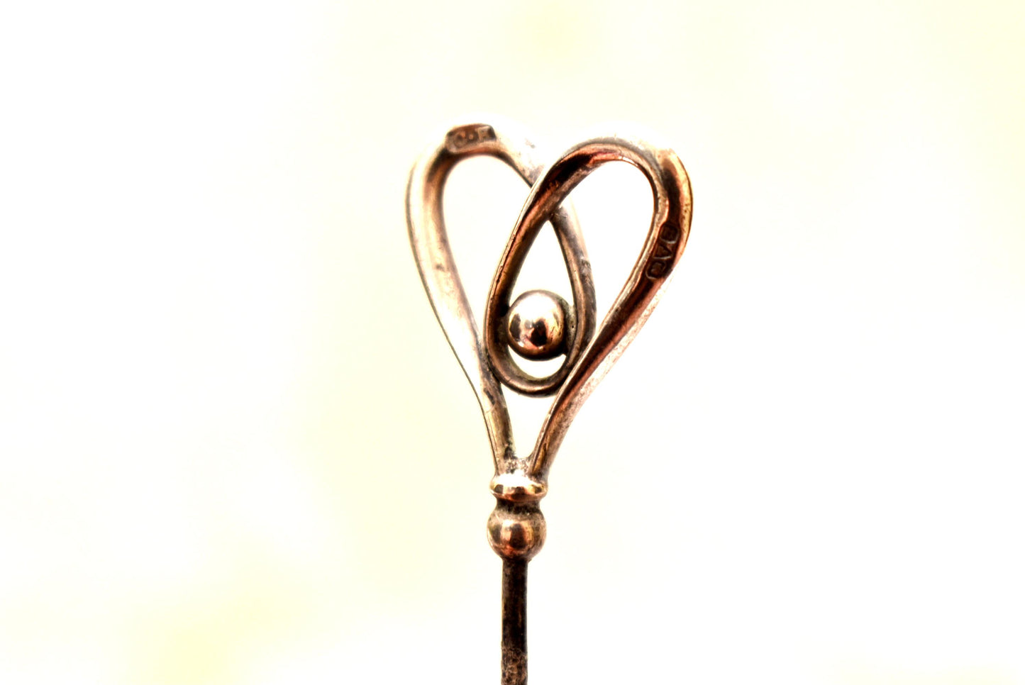 Antique Charles Horner Heart Hat Pin - Gorgeous Hallmarked 1908 Large Art Nouveau Design Edwardian Accessory