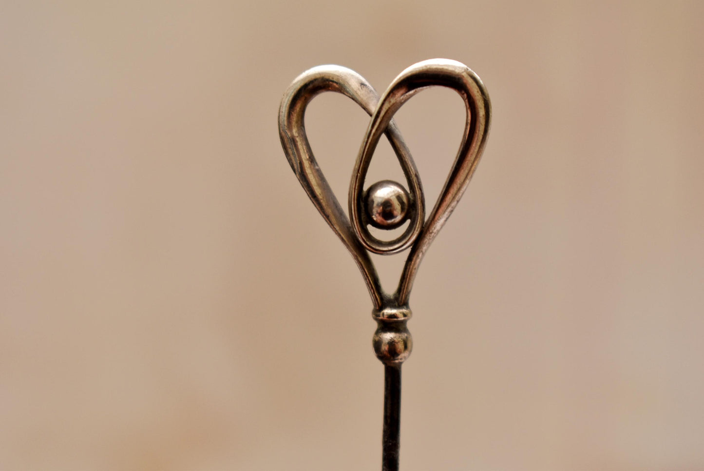 Antique Charles Horner Heart Hat Pin - Gorgeous Hallmarked 1908 Large Art Nouveau Design Edwardian Accessory
