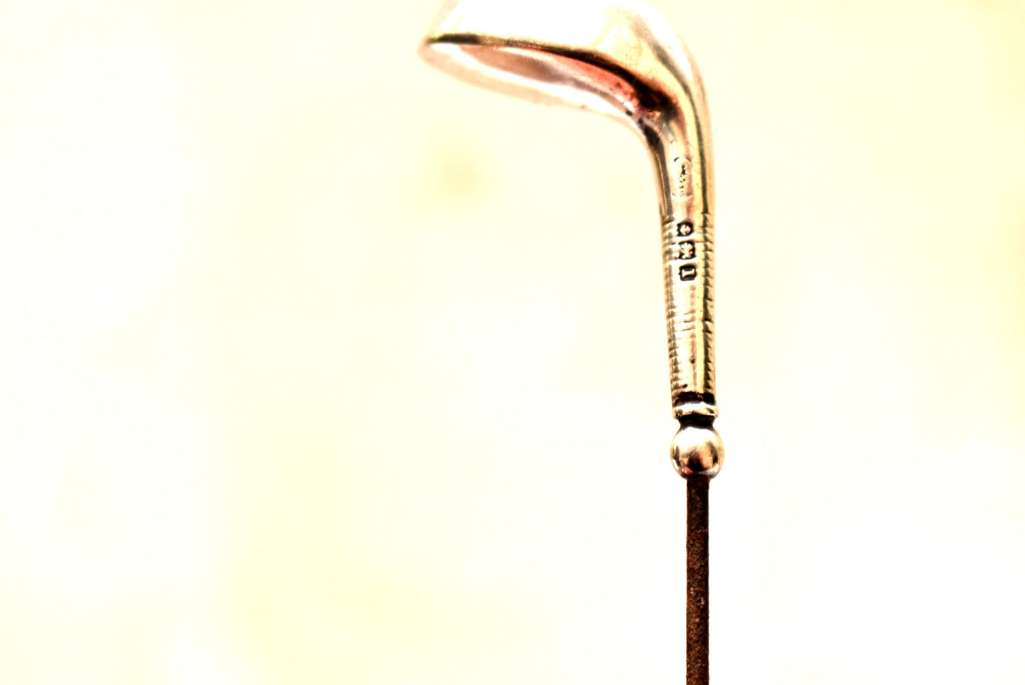 Antique Silver Golf Hat Pin - Beautiful Large Art Nouveau Design Edwardian Accessory 1910 Hallmark