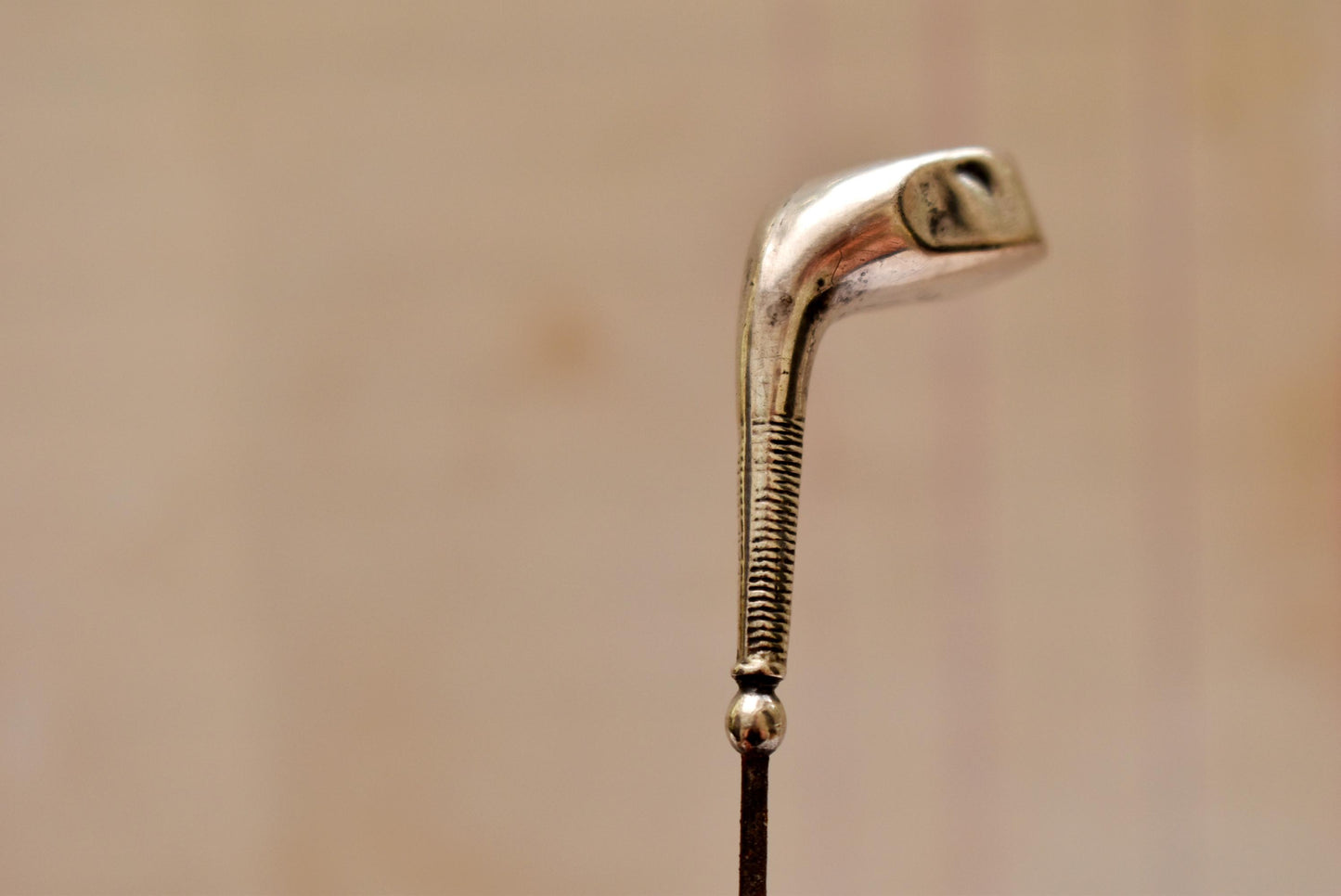 Antique Silver Golf Hat Pin - Beautiful Large Art Nouveau Design Edwardian Accessory 1910 Hallmark
