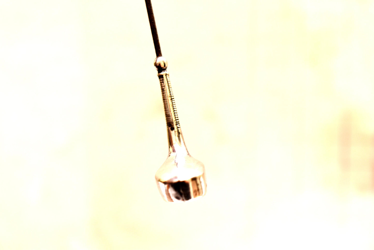 Antique Silver Golf Hat Pin - Beautiful Large Art Nouveau Design Edwardian Accessory 1910 Hallmark