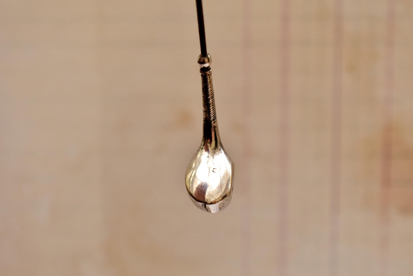 Antique Silver Golf Hat Pin - Beautiful Large Art Nouveau Design Edwardian Accessory 1910 Hallmark