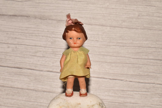 Antique Tiny Doll - Gorgeous 1920s Rubber Baby Doll