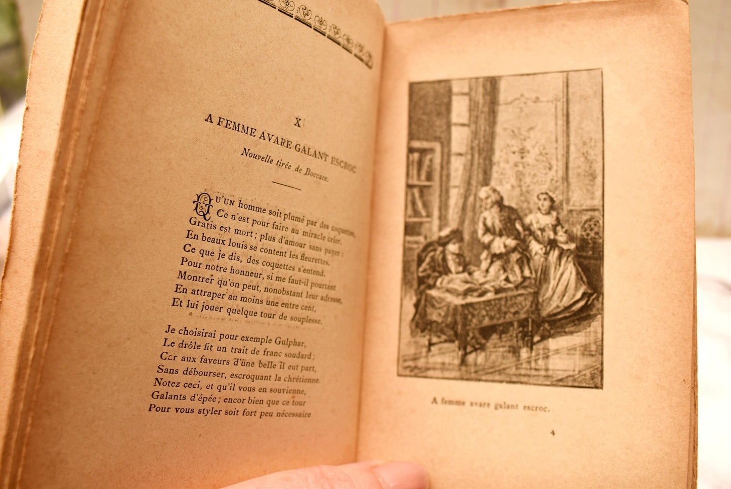 Contes et Nouvelles la Fontaine - Gorgeous Mid Victorian Saucy French Poetry from Petite Bibliothèque