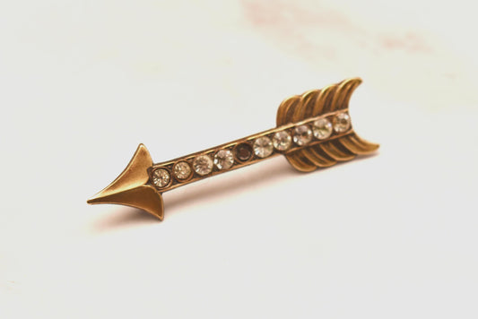 Antique Arrow Brooch - Gorgeous Late Victorian Paste Stone