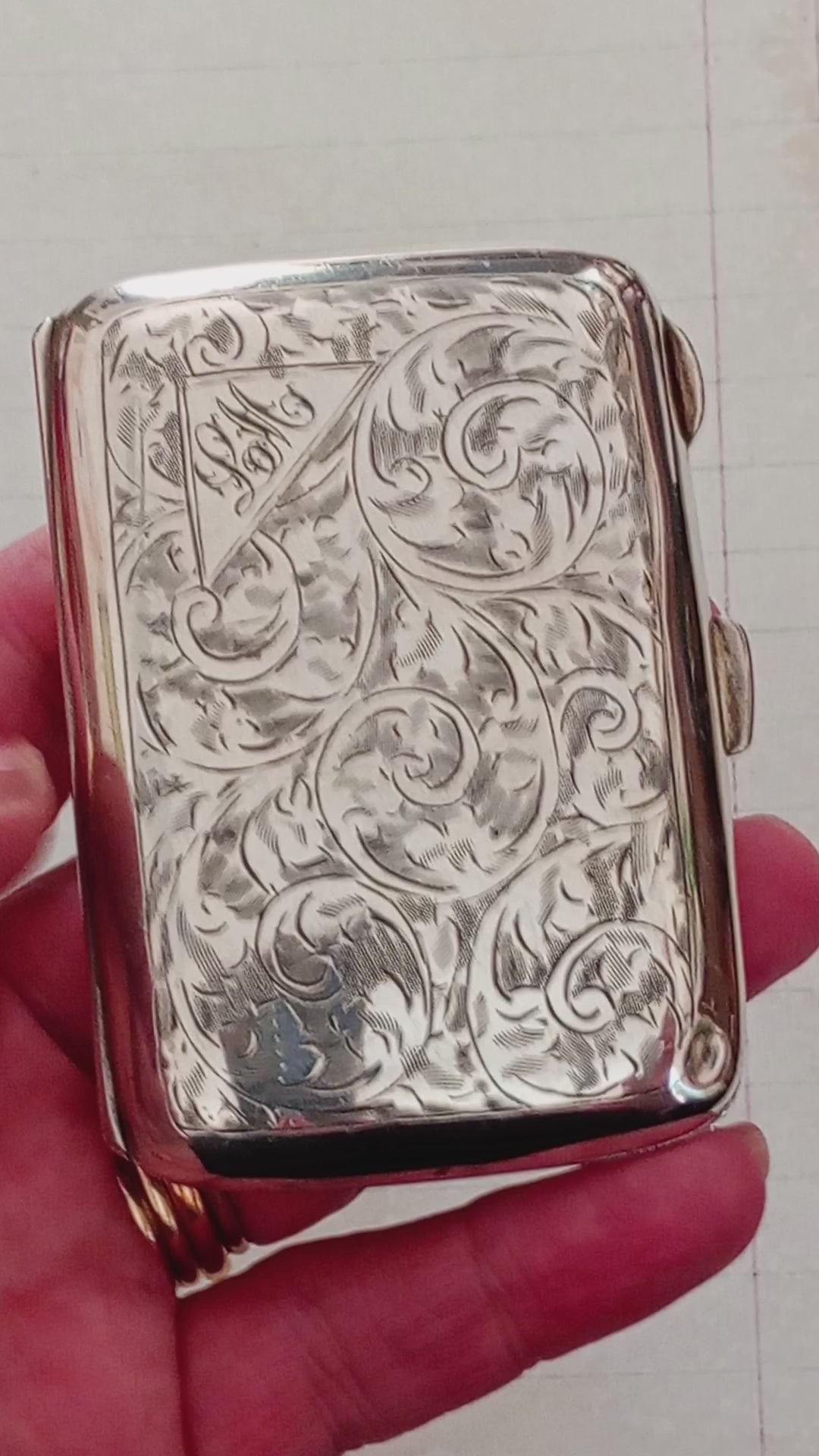 silver cigarette case hallmarked Vintage Hallmarked Sterling Silver Cigarette Case